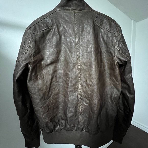 Guess Vintage Brown Leather Jacket - Picture 3 of 5